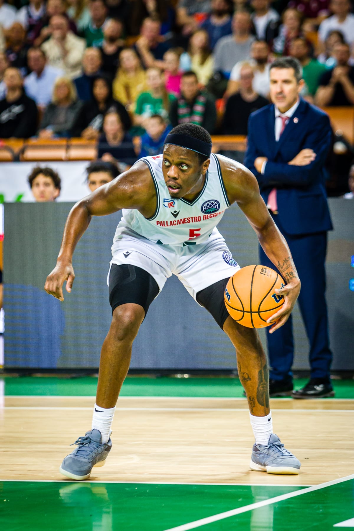 Cassius Winston, najlepiej punktujacy gracz na boisku. Fot: Championsleague.Basketball/en